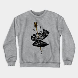 Dead crow with arrow Crewneck Sweatshirt